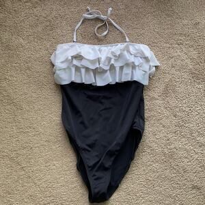 Venus Ruffle Top Removable Halter Strap One Piece Size 12